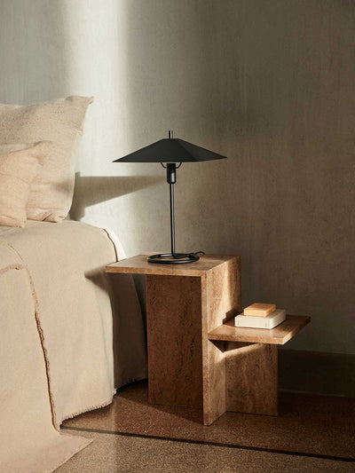 product image for Distinct Side Table in Dark Brown Travertine - Room1 33