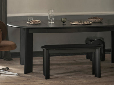 product image for Bevel Table Extendable x 2 by Ferm Living- Black Oiled Beech Room 1 80