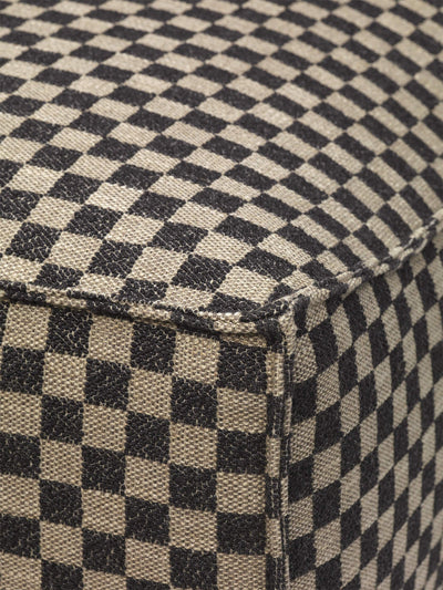 product image for Catena Pouf In Check Sand Black 3 51