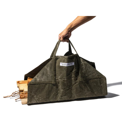 product image for Tent Fabric Firewood Carrier   Green By Puebco 110523 1 80