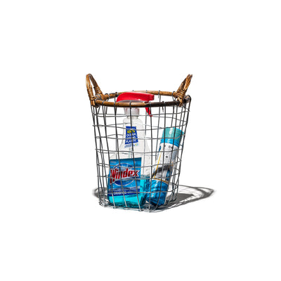 product image of rattan top wire basket small design by puebco 1 550