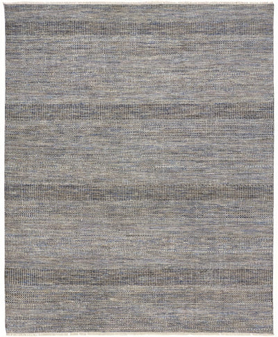 product image for Caldecott Hand Knotted Warm Gray and Bright Blue Rug by BD Fine Flatshot Image 1 53
