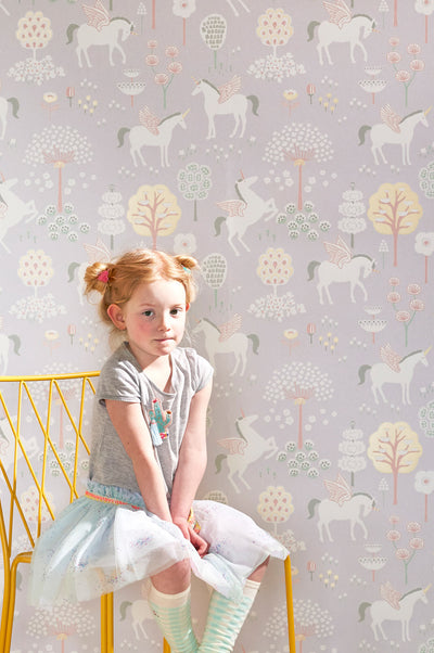 product image for True Unicorns Lilac Wallpaper by Majvillan 33