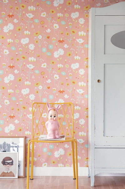 product image for Bloom Pink Wallpaper by Majvillan 50
