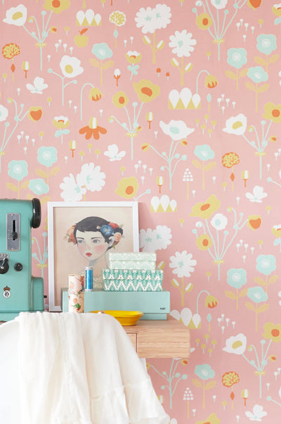 product image for Bloom Pink Wallpaper by Majvillan 98