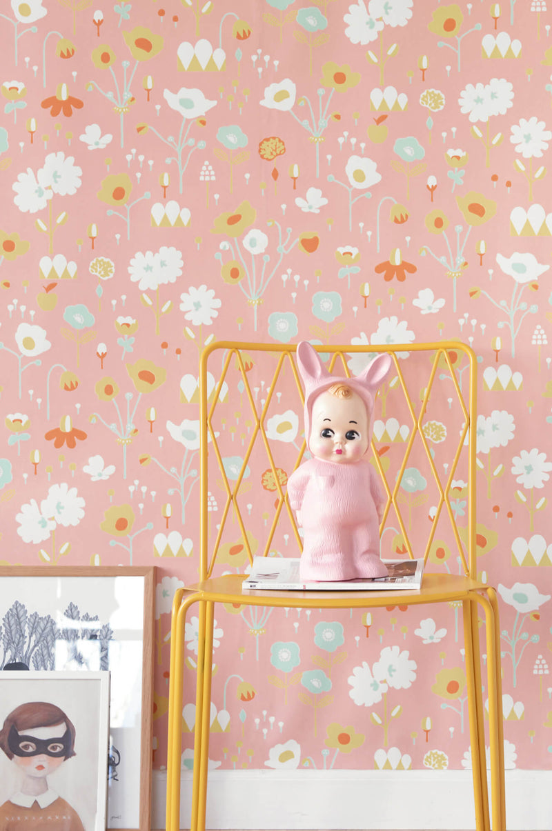 media image for Bloom Pink Wallpaper by Majvillan 276