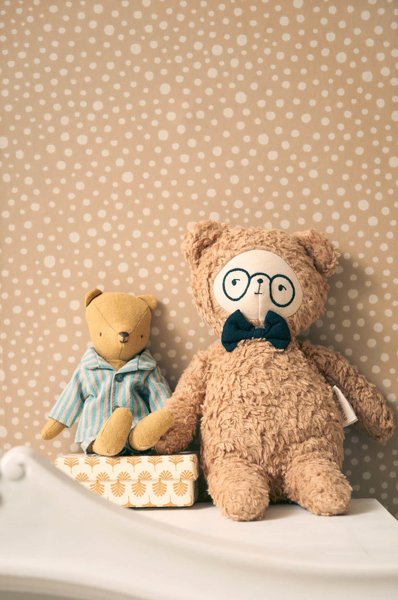media image for Dots Wallpaper in Teddy Brown 24
