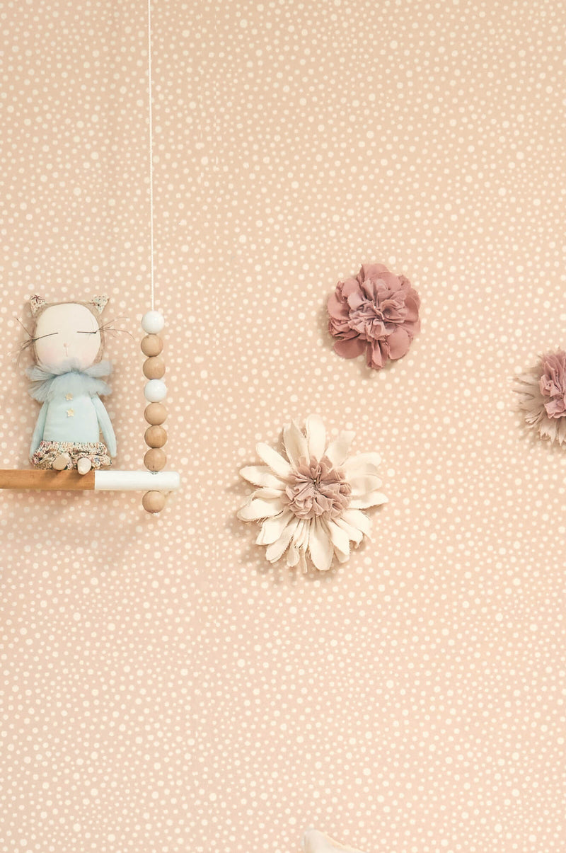 media image for Dots Wallpaper in Soft Pink 279