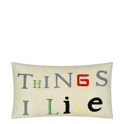 product image of Things I Like Parchment Decorative Pillow 593