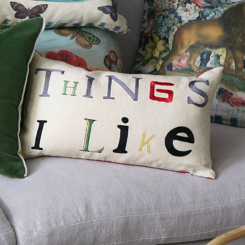 media image for things i like parchment decorative pillow design by john derian for designers guild 4 270