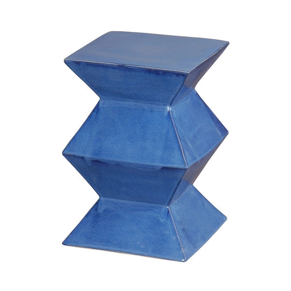 media image for zigzag garden stool in blue design by emissary 1 22
