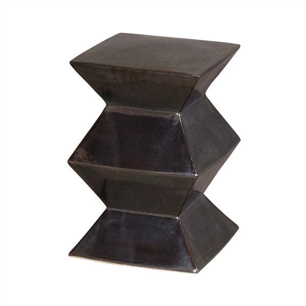 media image for zigzag garden stool in metallic black design by emissary 1 235
