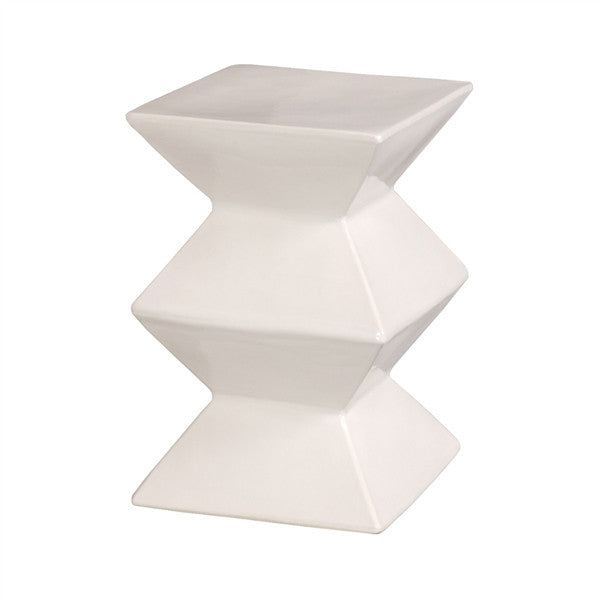 media image for zigzag garden stool in white design by emissary 1 260