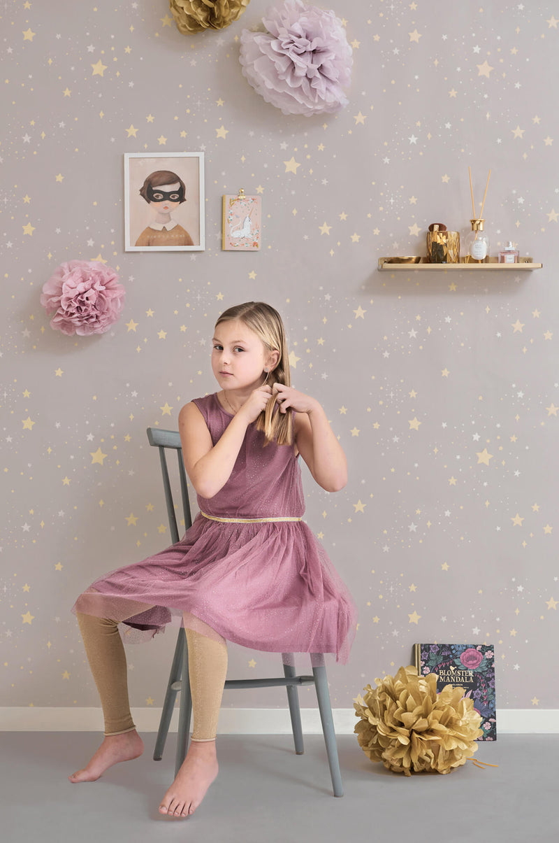 media image for Twinkle Dusty Lilac Wallpaper by Majvillan 290
