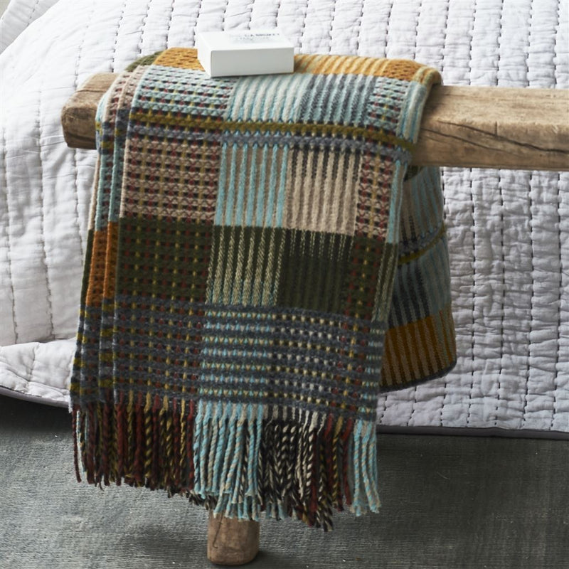 media image for Tasara Heather/Ochre Woven Throw By Designers Guild 283