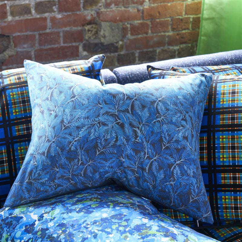 media image for Bandipur Azure/Emerald Linen Decorative Pillow By Designers Guild 25