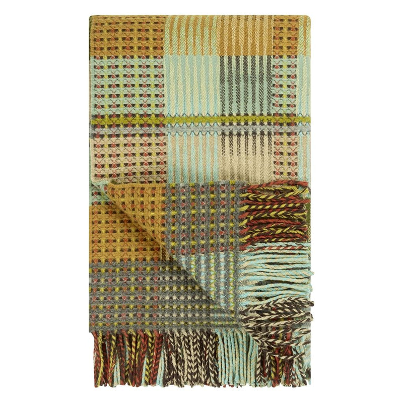 media image for Tasara Heather/Ochre Woven Throw By Designers Guild 234