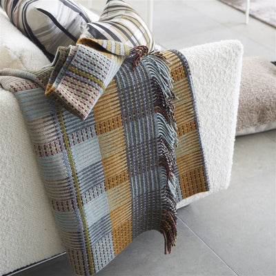 product image for Tasara Heather/Ochre Woven Throw By Designers Guild 45