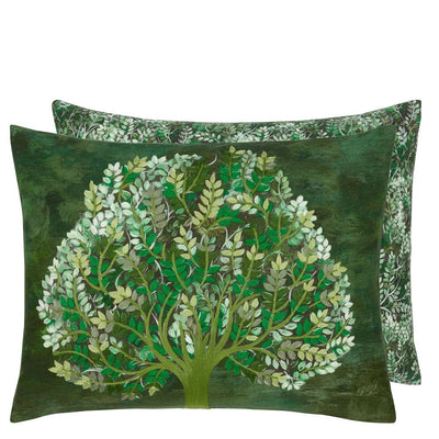 product image of Bandipur Azure/Emerald Linen Decorative Pillow By Designers Guild 594