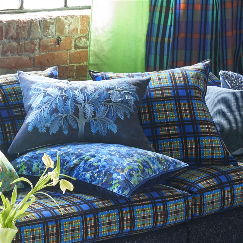 media image for Bandipur Azure/Emerald Linen Decorative Pillow By Designers Guild 254