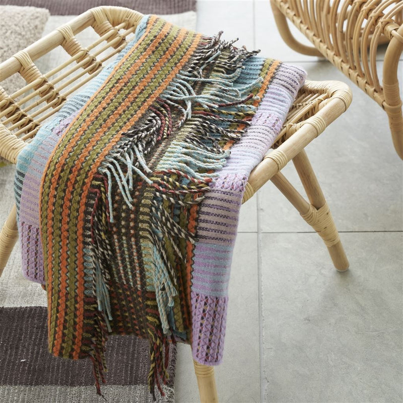 media image for Tasara Heather/Ochre Woven Throw By Designers Guild 246