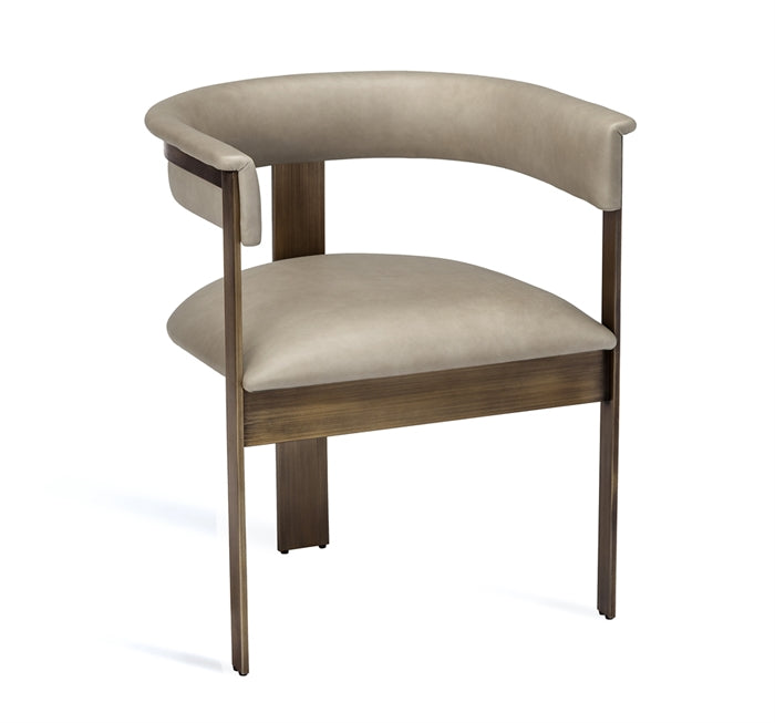 media image for Darcy Dining Chair Taupe Leather Design By Interlude Home 267