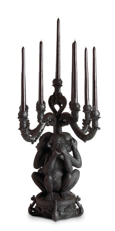 product image of giant burlesque black 3 monkeys chandelier design by seletti 1 562