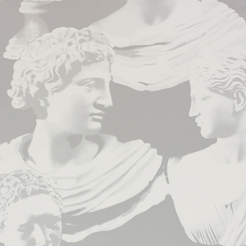media image for Busts Antique Wallpaper in Grey/Ivory 210
