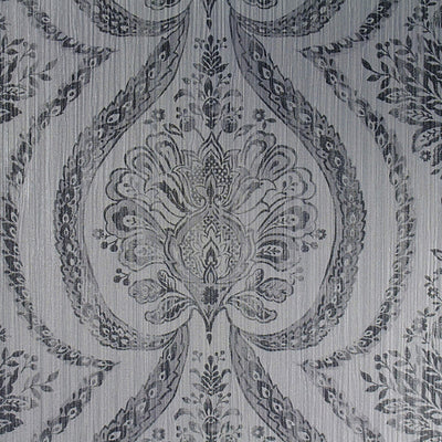 product image of Damask Stria Transitional Wallpaper in Black/Grey 583