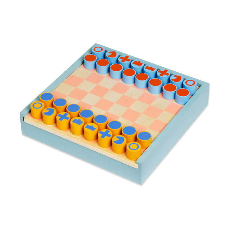 media image for 2-in-1 Chess & Checkers Set by MoMA 292