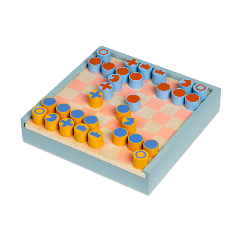 media image for 2-in-1 Chess & Checkers Set by MoMA 226