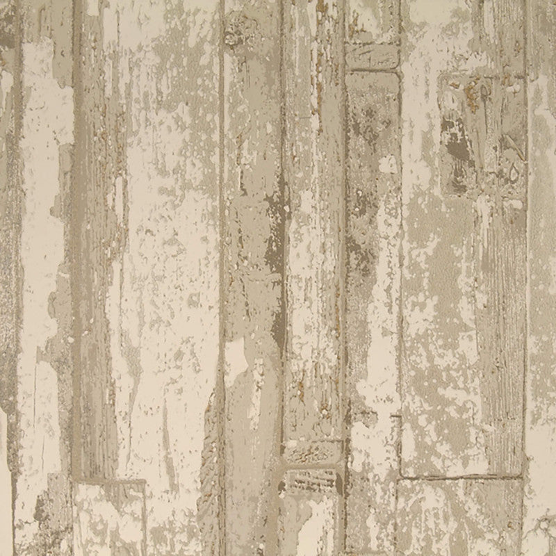 media image for Faux Wood Plank Wallpaper in Ivory/Beige/Taupe 213