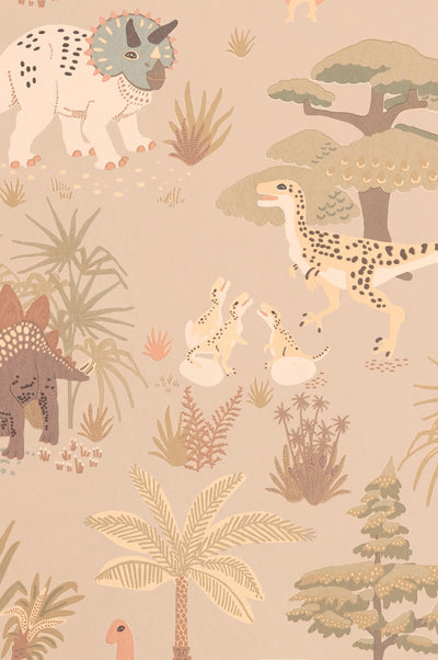 product image for Dinosaur Vibes Wallpaper in Sandy Beige 63