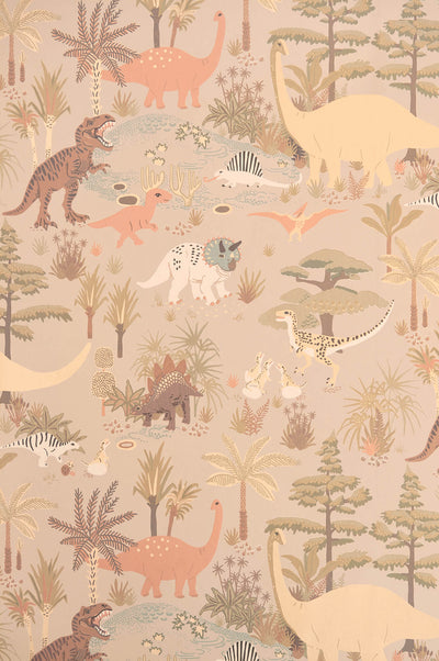 product image of Dinosaur Vibes Wallpaper in Sandy Beige 589