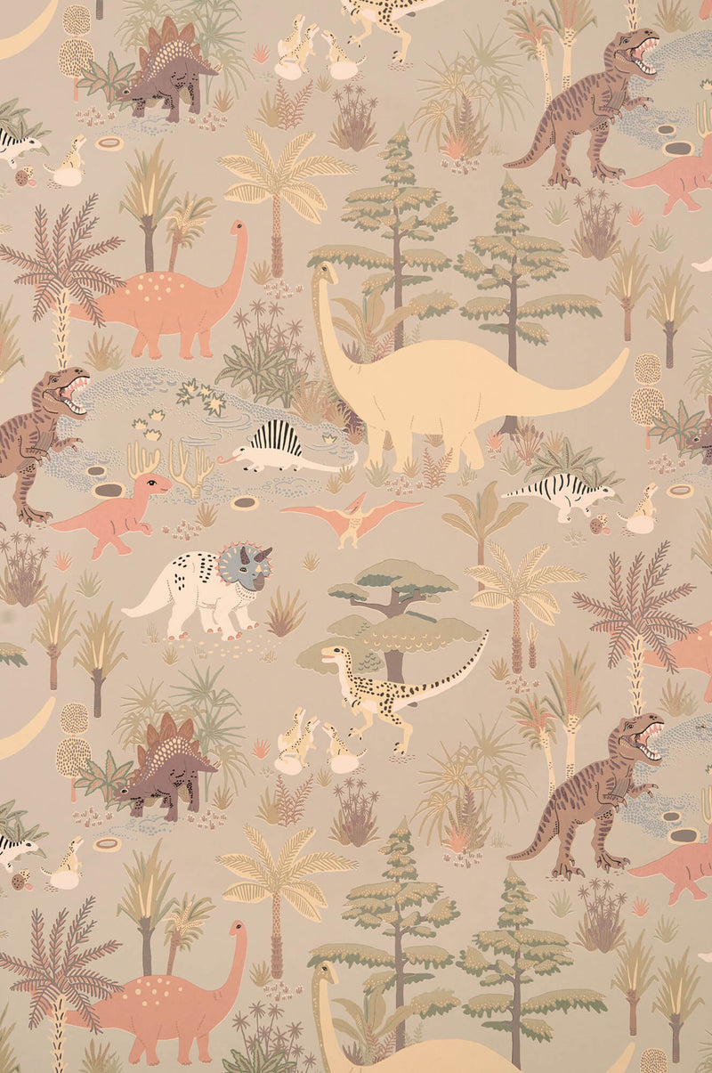 media image for Dinosaur Vibes Wallpaper in Soft Green 265
