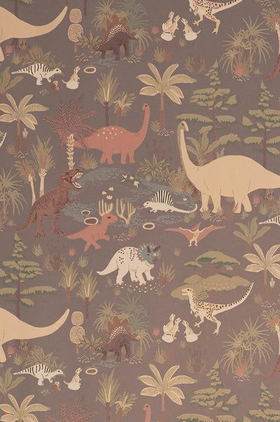 product image of Dinosaur Vibes Wallpaper in Evening Grey 53
