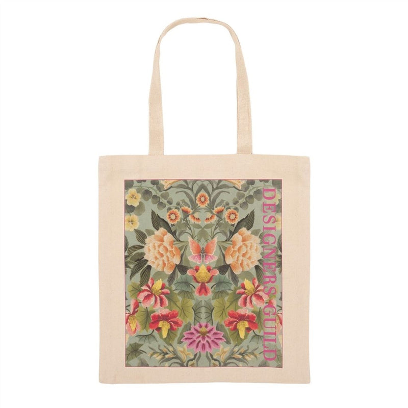 media image for Ikebana Damask Aqua Tote Bag By Designers Guildbagdg0115 1 266