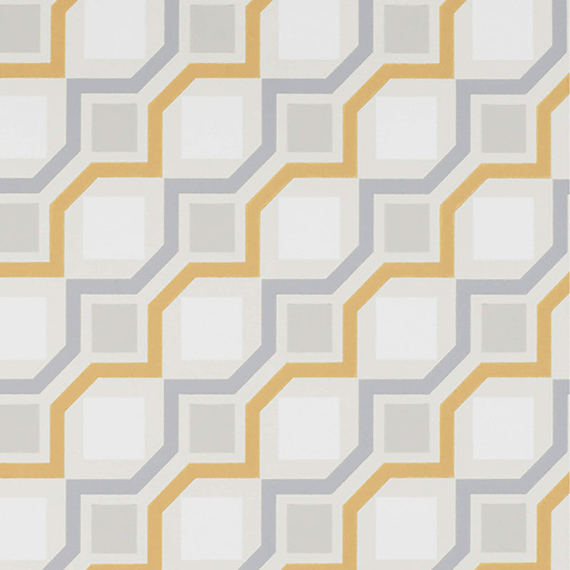media image for Geometric Contemporary Wallpaper in Cream/Grey/Orange 246