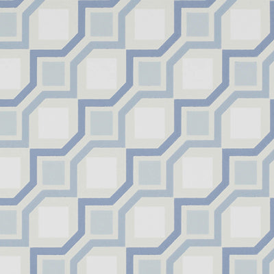product image of Geometric Contemporary Wallpaper in Cream/Blue 575