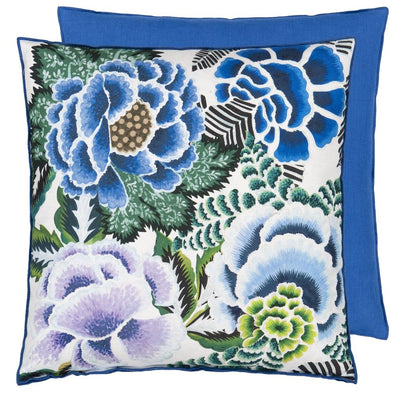 product image for Rose De Damas Cobalt Cushion By Designers Guild Ccdg1455 1 16