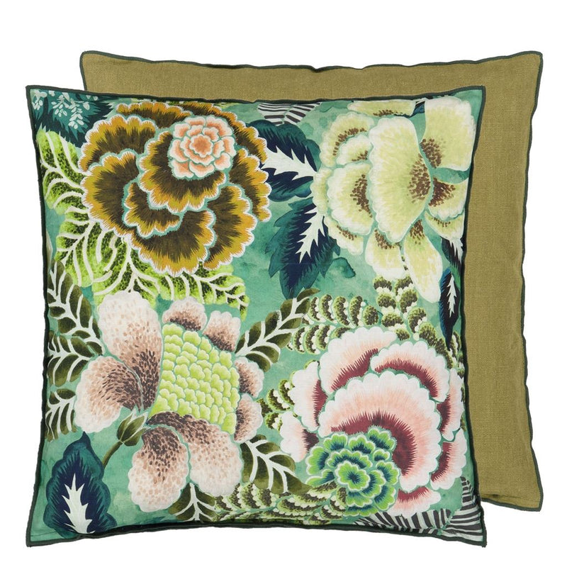media image for Rose De Damas Jade Cushion By Designers Guild Ccdg1456 1 273