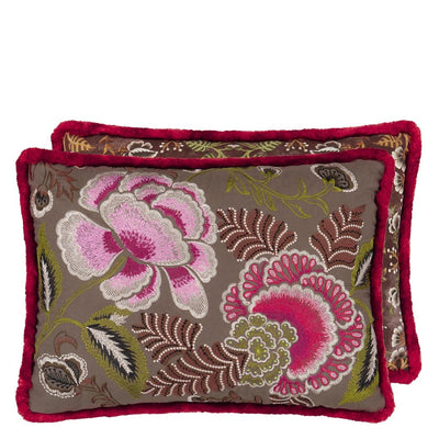 product image for Rose De Damas Embroidered Cushion By Designers Guild Ccdg1469 1 74