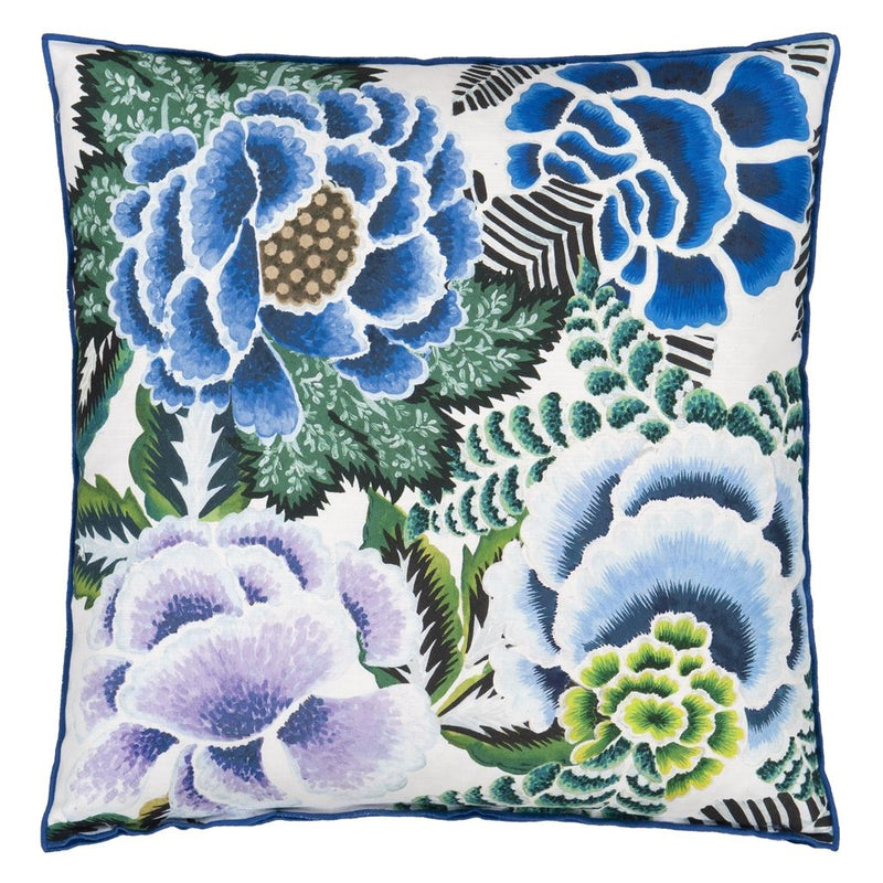 media image for Rose De Damas Cobalt Cushion By Designers Guild Ccdg1455 2 298