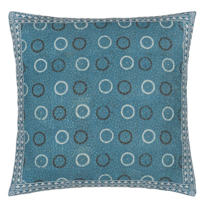 product image for Indigo Circles Indigo Cushion By Designers Guild Ccjd5085 2 2