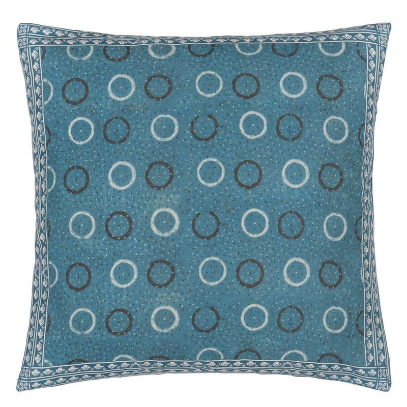 media image for Indigo Circles Indigo Cushion By Designers Guild Ccjd5085 2 269