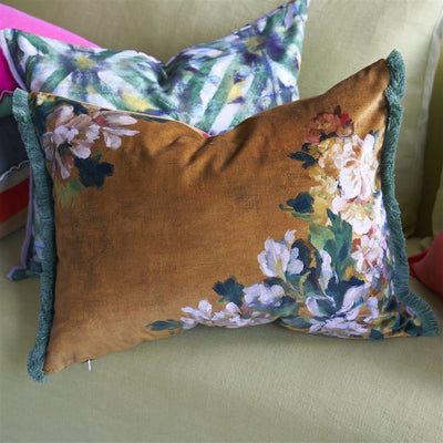 product image for Fleurs D Artistes Velours Terracotta Cushion By Designers Guild Ccdg1462 7 64