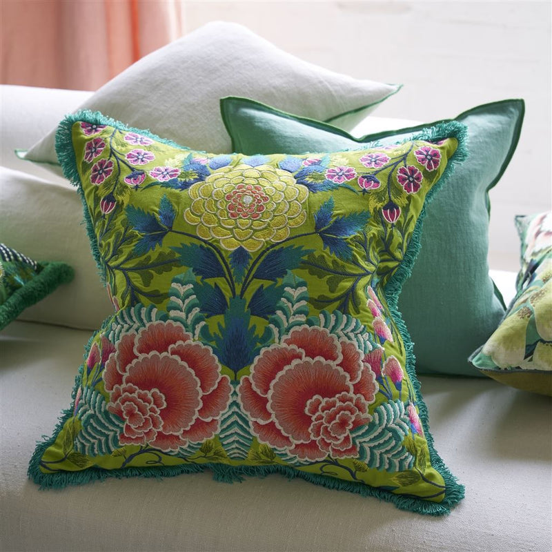media image for Brocart Decoratif Embroidered Cushion By Designers Guild Ccdg1467 20 299