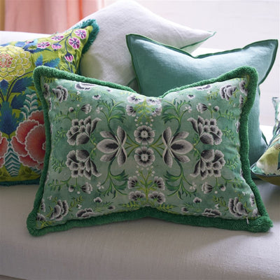 product image for Rose De Damas Embroidered Cushion By Designers Guild Ccdg1469 22 58