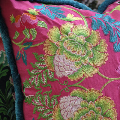 product image for Brocart Decoratif Embroidered Cushion By Designers Guild Ccdg1467 16 33