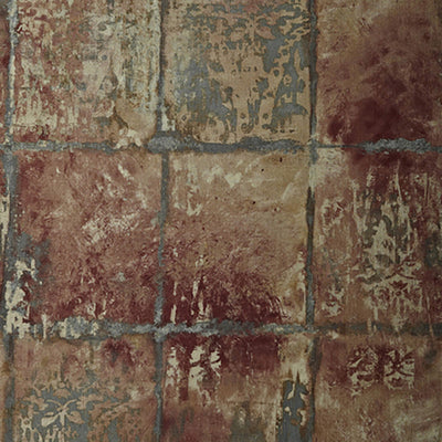 product image of Geometric Abstract Brickette Wallpaper in Rust/Iron 52